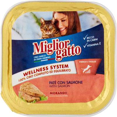MIGLIORGATTO PATE SALMONE VASC. GR.100