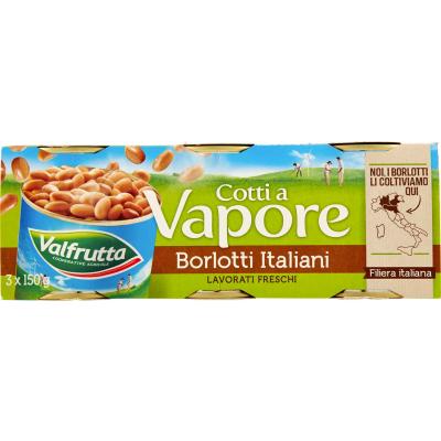 VALFRUTTA FAGIO. BORLOTTI VAPORE GR150X3