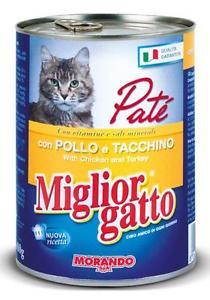 MIGLIORGATTO PATE POLLO/TAC GR.400