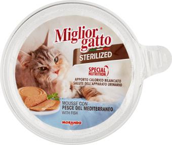 MIGLIORGATTO MOUSEE STER. PESCE GR.85