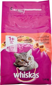 WHISKAS CROC. ADULT 1+ MANZO KG.1,4