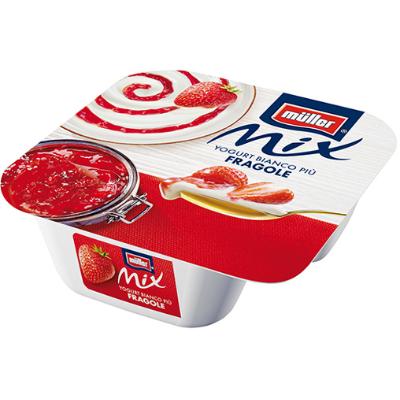MULLER MIX YOGURT BIANCO + FRAGOLE G150