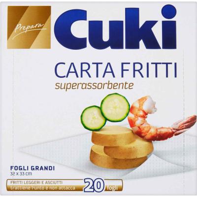 CUKI CARTA FRITTI FOGLI GRANDI PZ20