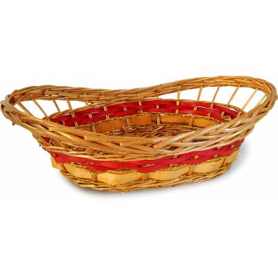 CESTO VIMINI OVALE BICOLOR 52X37X16cm