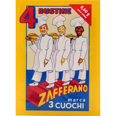 3 CUOCHI ZAFFERANO 4 BUSTINE DA GR.0,15