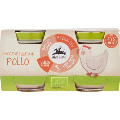 ALCE NERO BIO OMOGEINIZZATI POLLO GR80X2