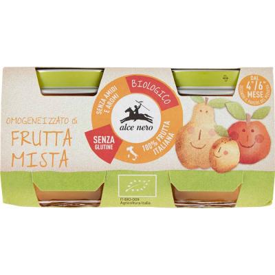 ALCE NERO BIO OMOGE.FRUTTA MISTA GR80X2