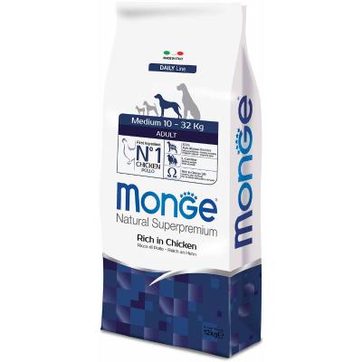 MONGE DOG MEDIUM ADULT POLLO KG12