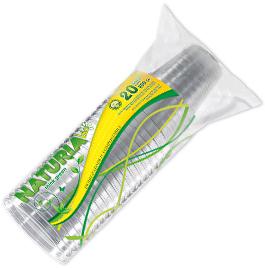 NATURIA BICCHIERI 200CC PLA BIOD X20PZ