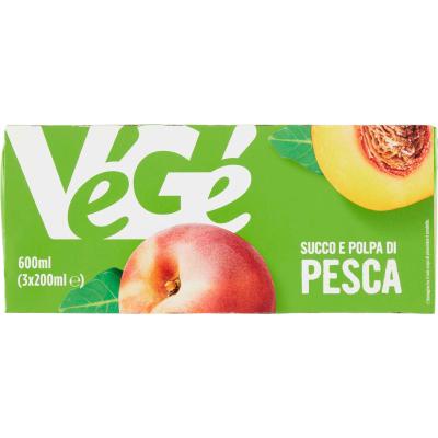 VEGE SUCCO POLPA PESCA BRIK ML200X3