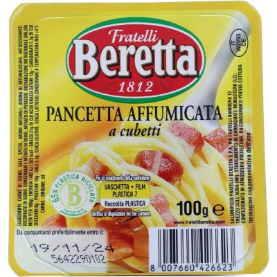 BERETTA PANCETTA AFFUMICATA CUBET. GR100
