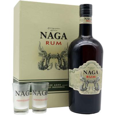 NAGA BOX RUM CL70 40°+2 BICCHIERINI