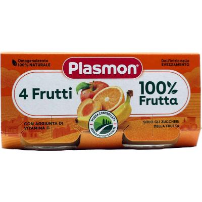 PLASMON OMOG. 4 FRUTTI GR.80X2