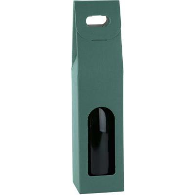 SCATOLA 1 BOTTIGLIA 9X9X3,85 FIBRA VERDE