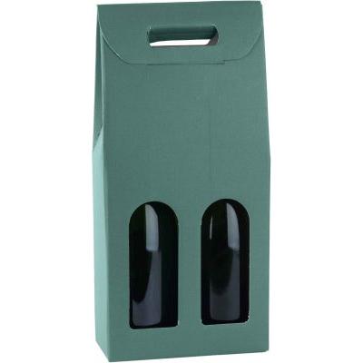 SCATOLA 2 BOTTIGLIE 18X9X38,5 FIBRA VERD