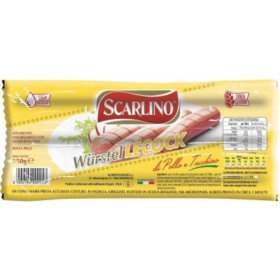 SCARLINO WURSTEL TACCHINO POLLO PZ3 G250