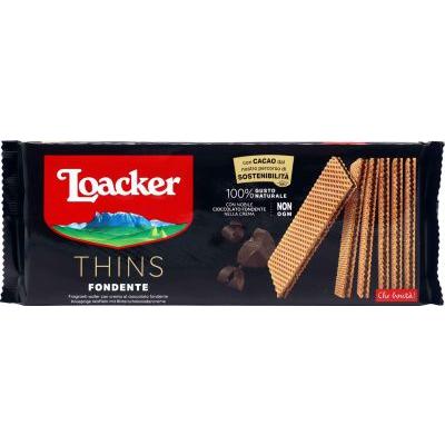 LOACKER WAFER THINS DARK CHOC. GR 150